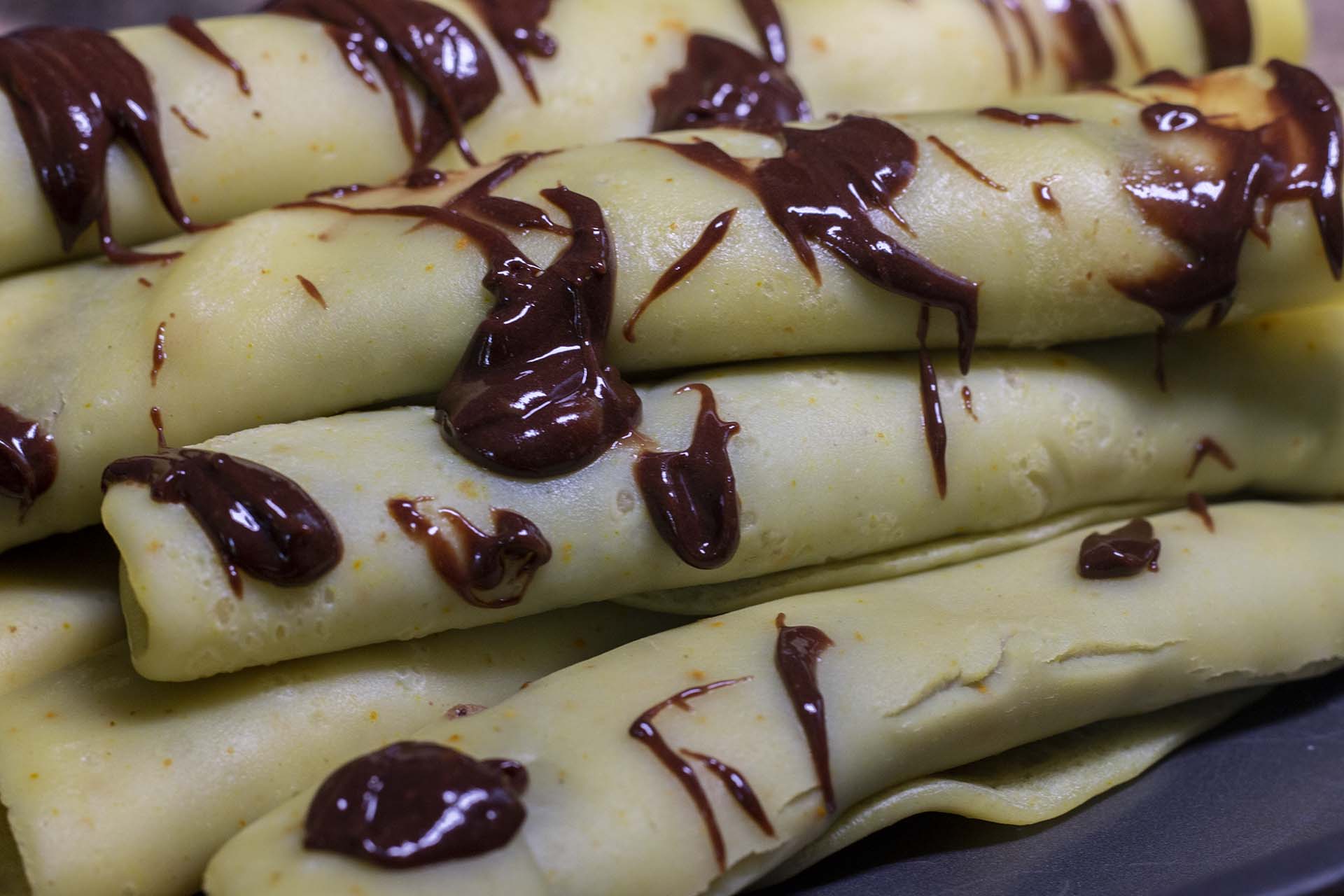 Chocolate Stuffed Pancakes