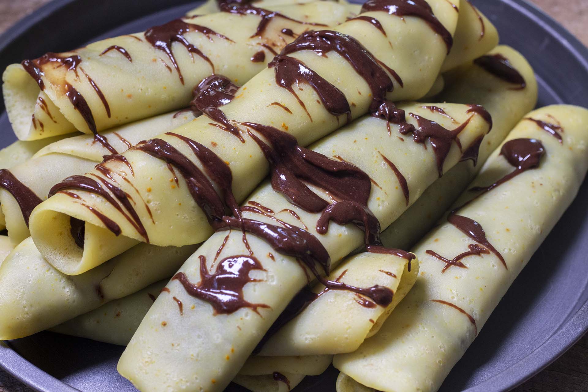 Chocolate Stuffed Pancakes