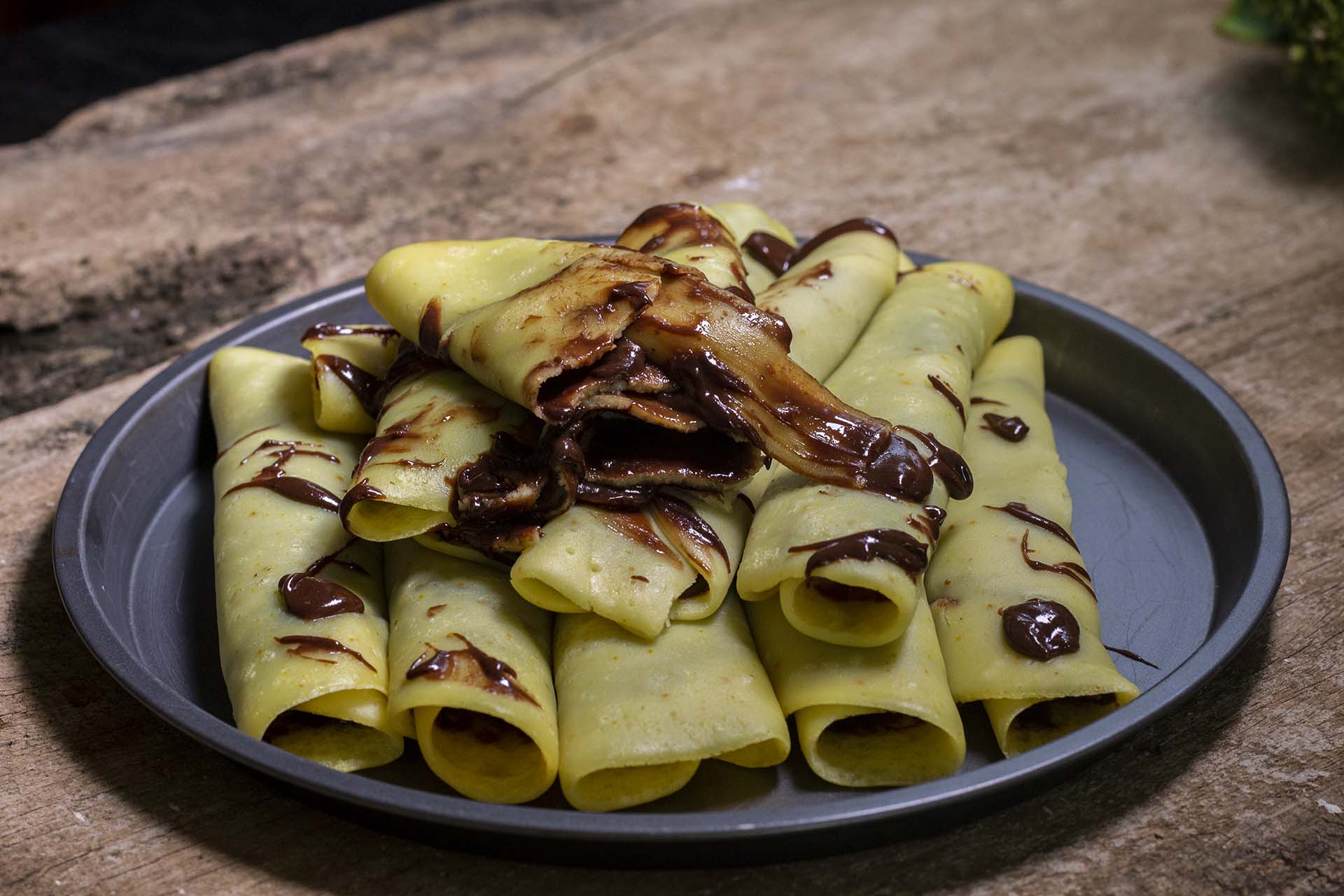 Chocolate Stuffed Pancakes