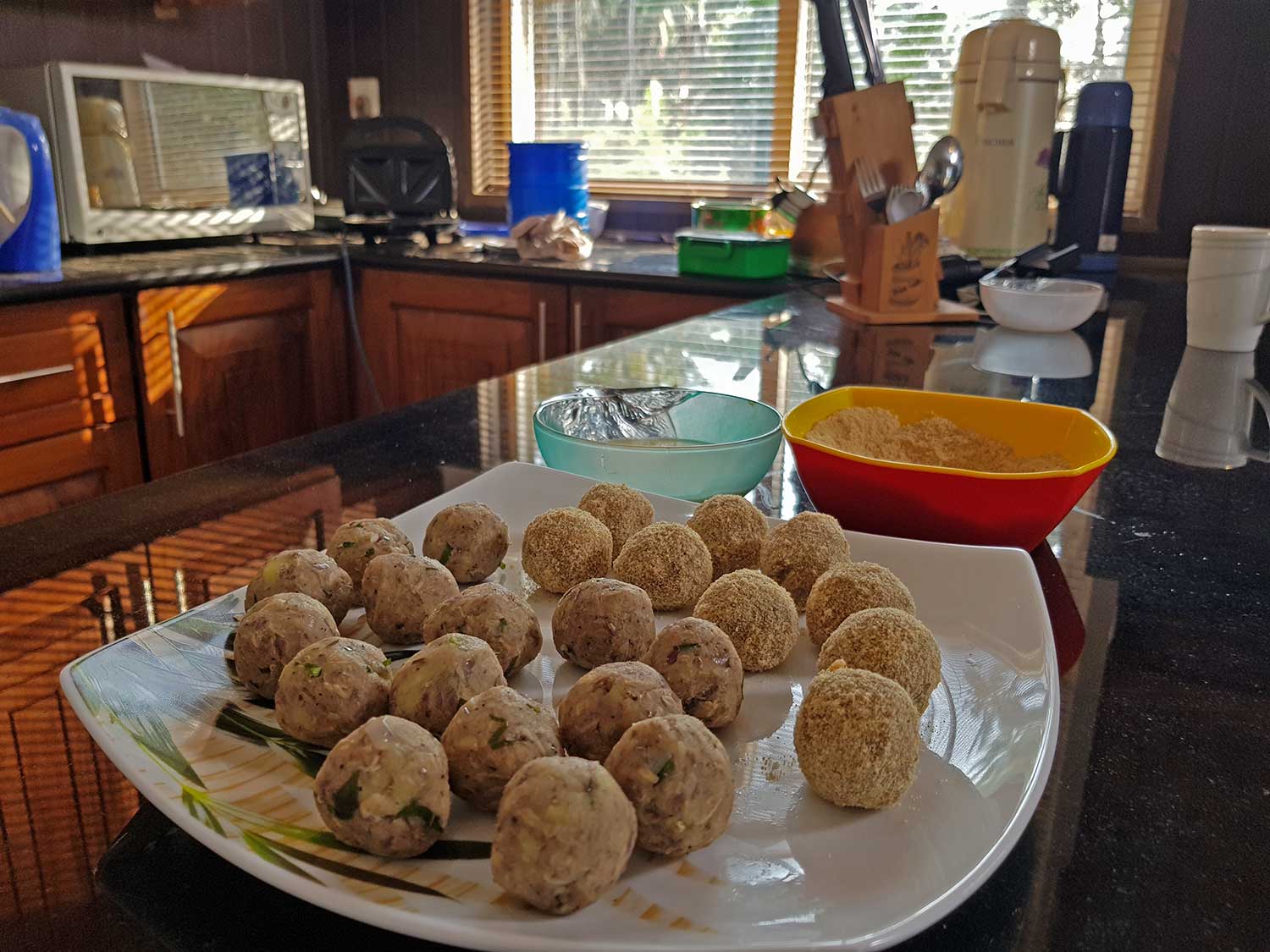 Cutlet Balls on a Plate
