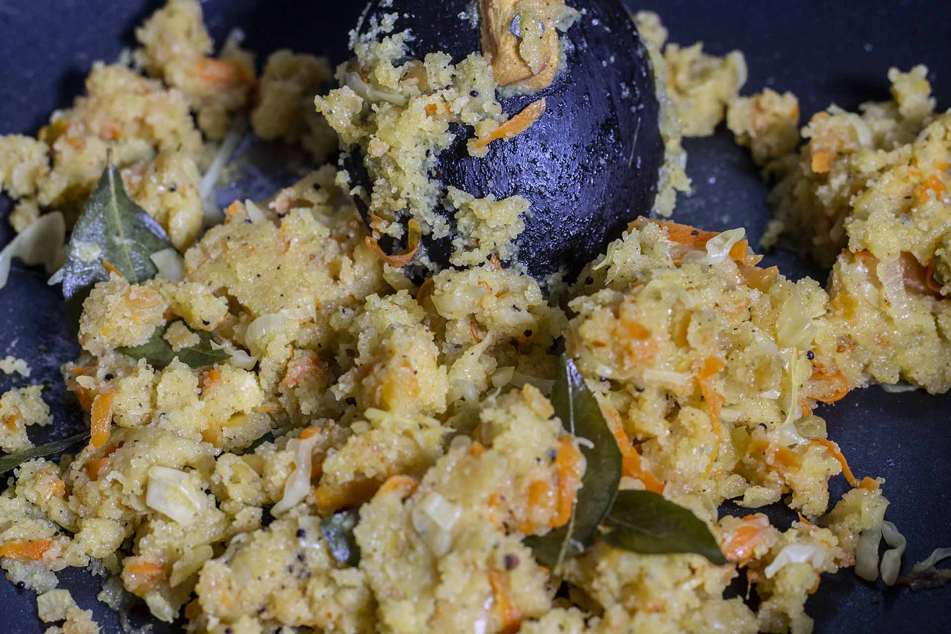 Closeup view of Semolina Rice