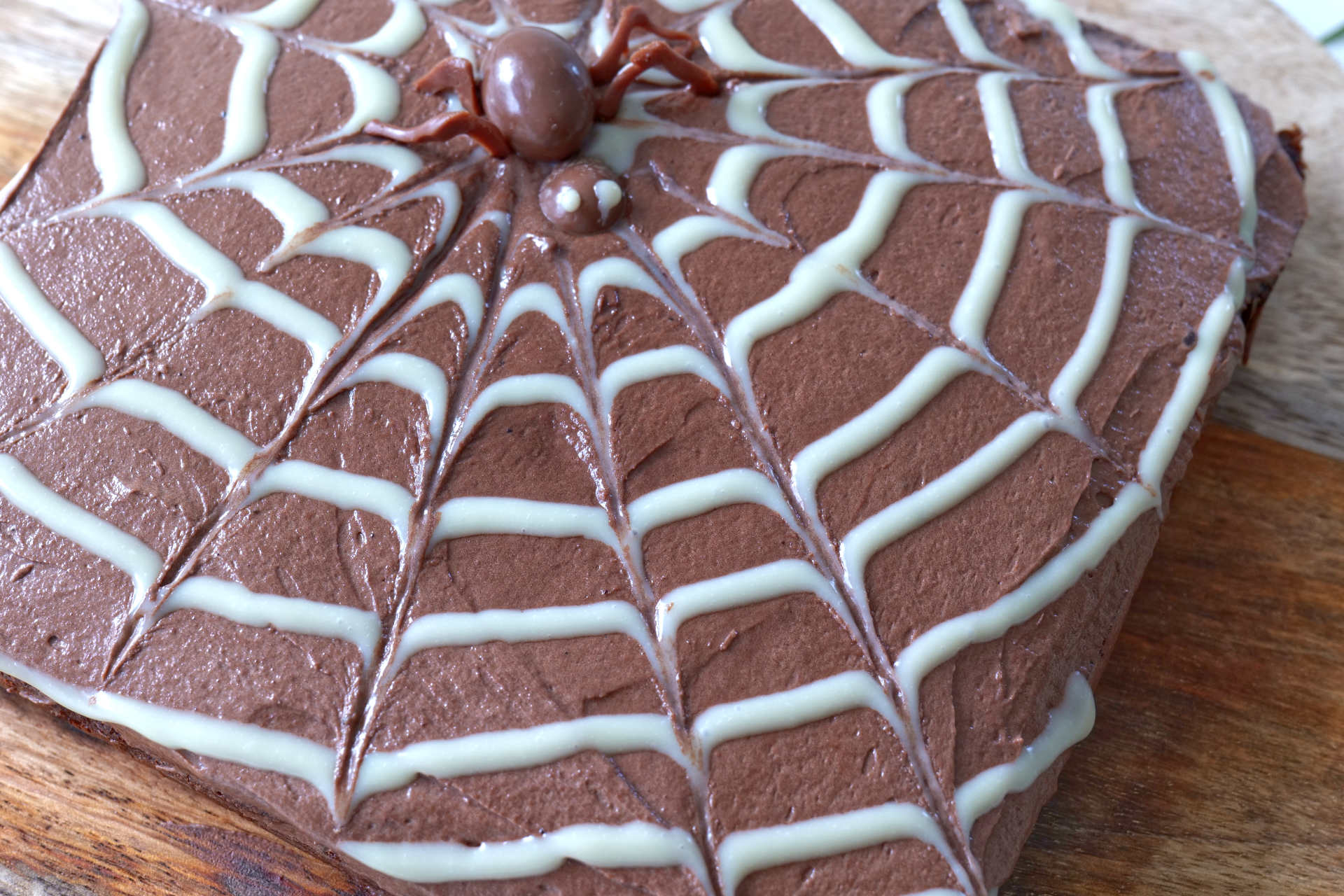 Halloween Spider Web Cake