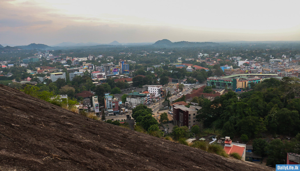 View of Kurunegala town from Athugala Rock, Sri Lanka