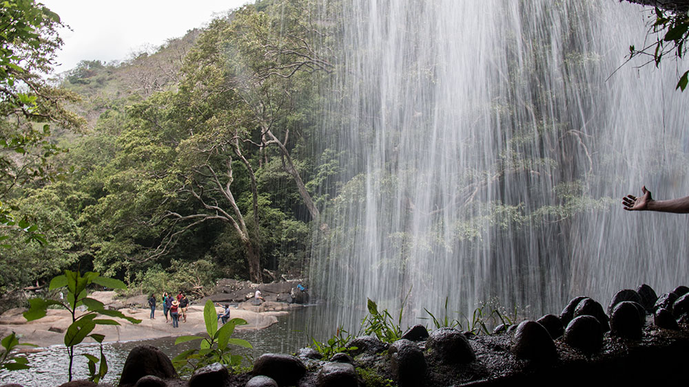 View of Sera Ella from the cave